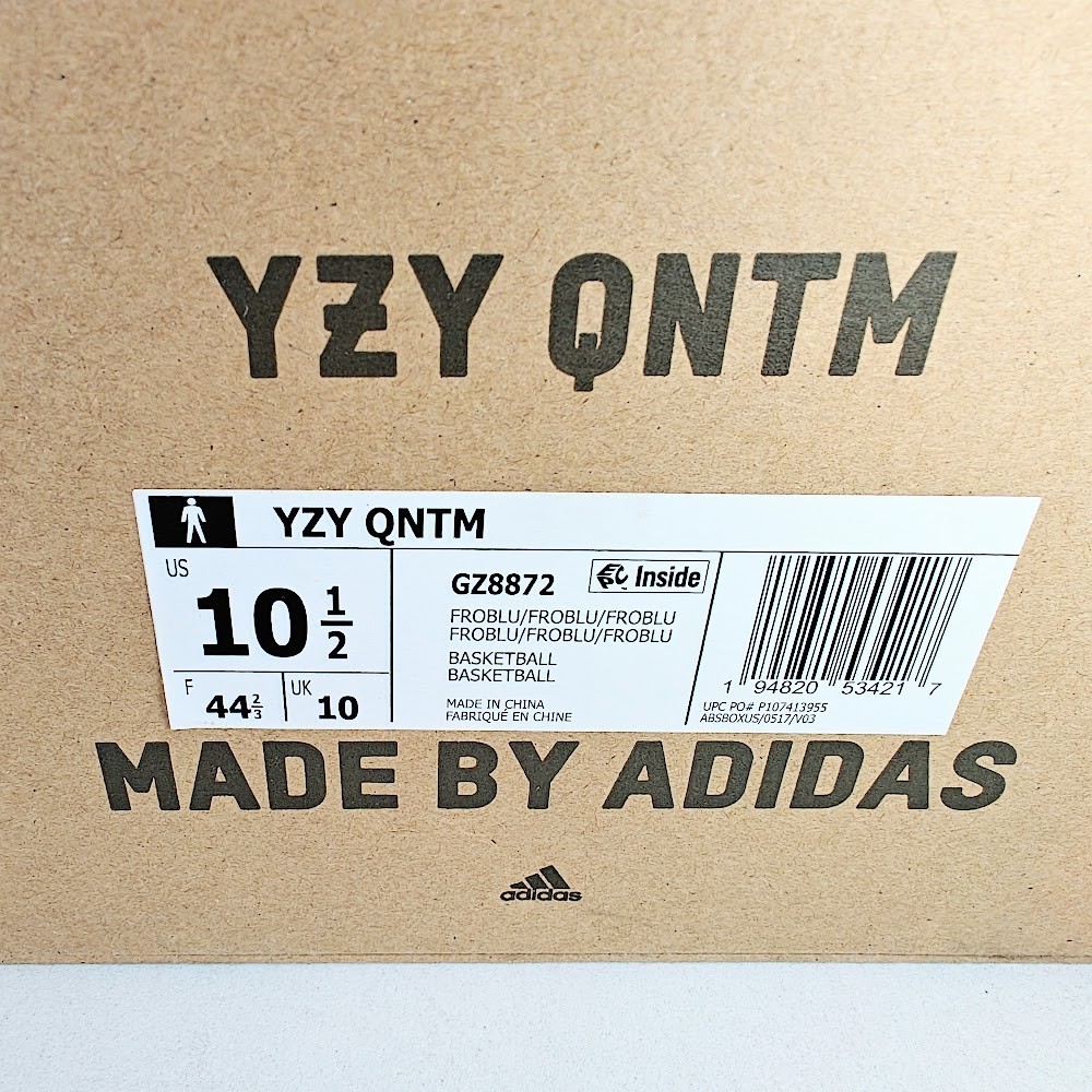 Adidas US 10.5 Men’s Frozen Blue White Black Boost Rare Yeezy QNTM GZ8872 NIB