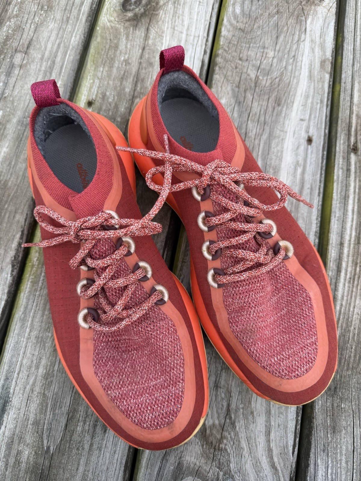 Allbirds Men’s Trail Runners SWT Diablo Orange Lace Up Running Shoes Size 10.5