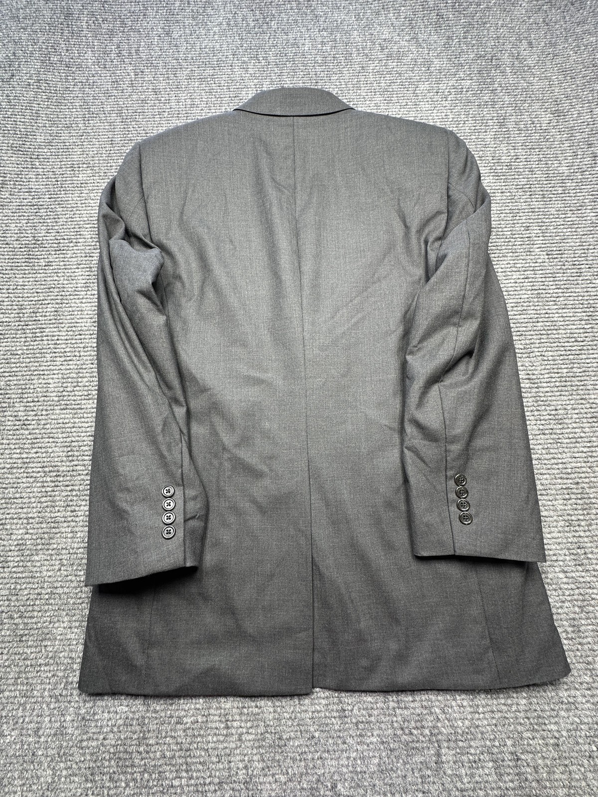 Jos A Bank Blazer Mens 41L Gray 100% Wool Two Button Sport Coat Jacket Classic
