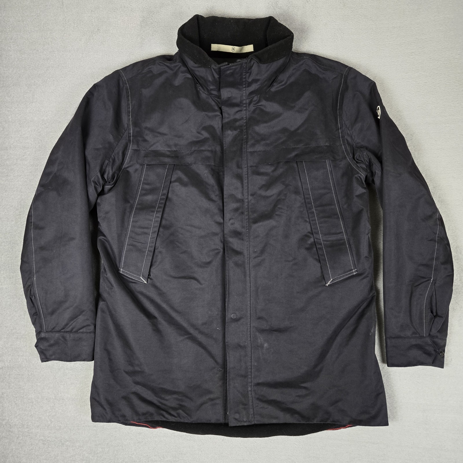 Victorinox Jacket Men’s Large Full Zip Heavy Nylon Winter Black Multi Pocket