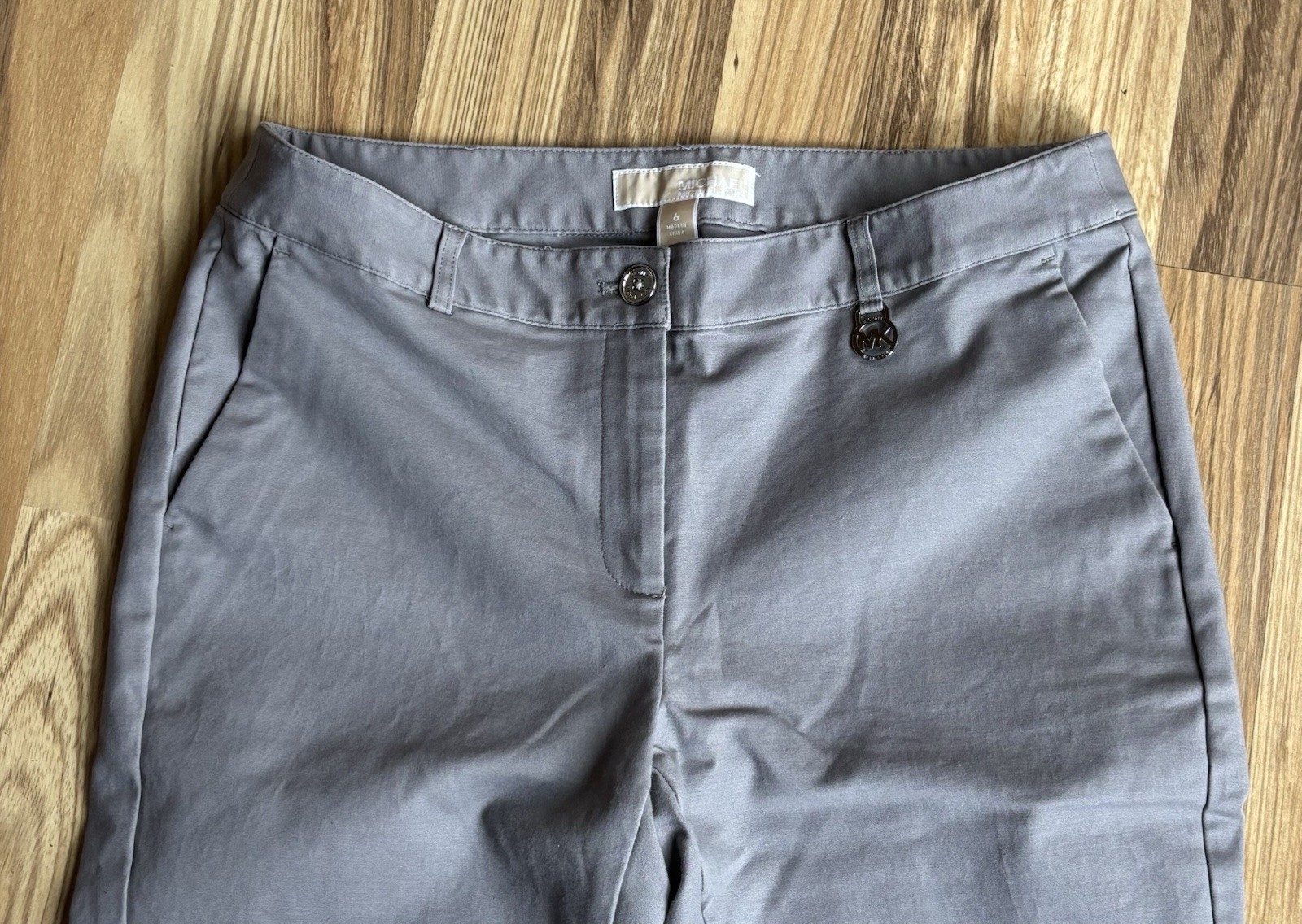 Michael Kors Gray Cropped Pants 97% Cotton 3% Elastane Ladies Sz 6