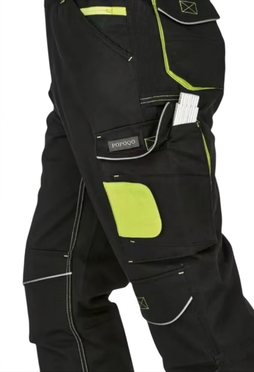 Mens Cargo Work Trousers With Knee Pads Pockets Safety Heavy Duty Combat Pants
