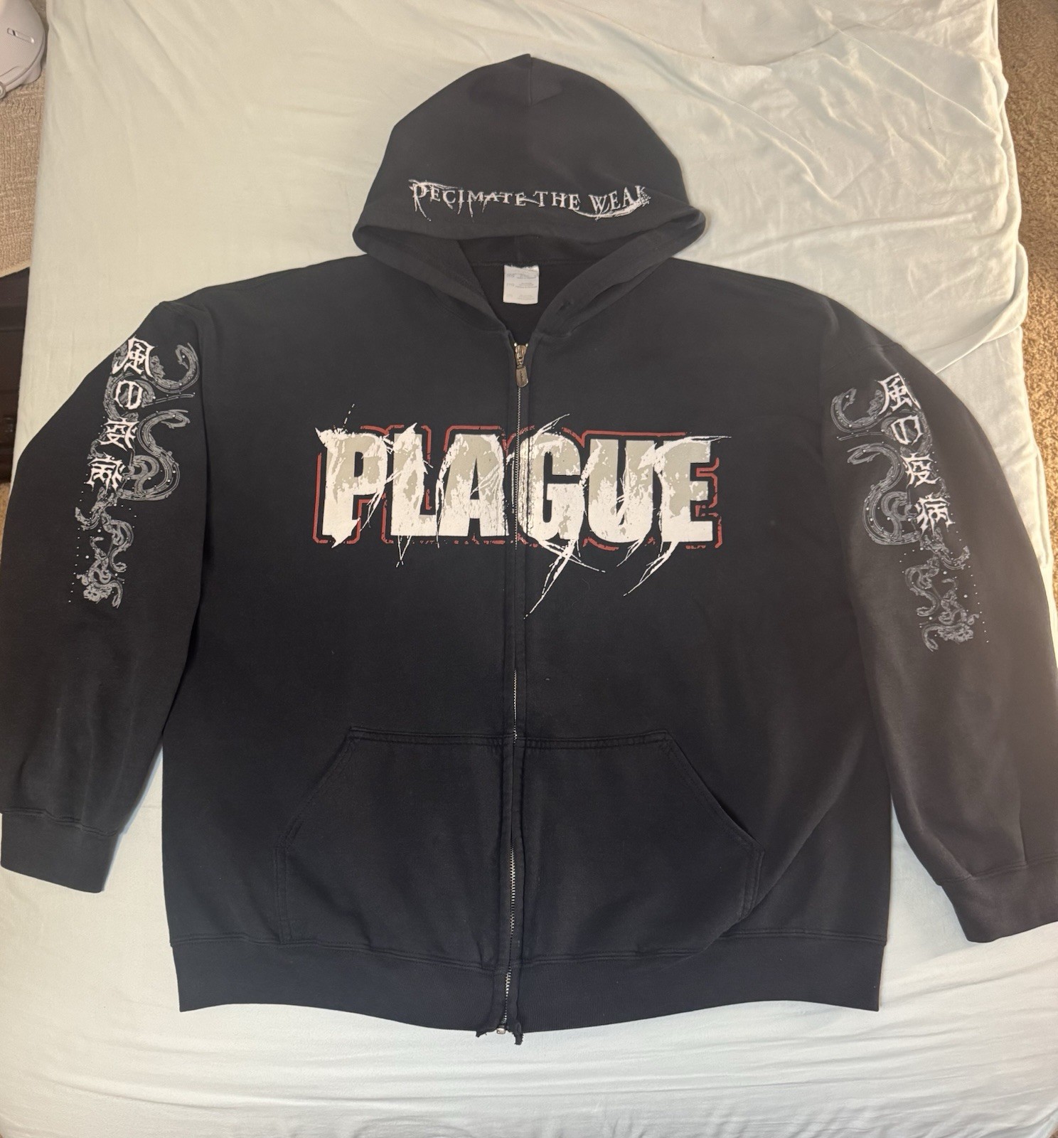 Vintage 2008Winds of Plague Decimate The Weak Zip Hoodie 2XL Deathcore Metalcore