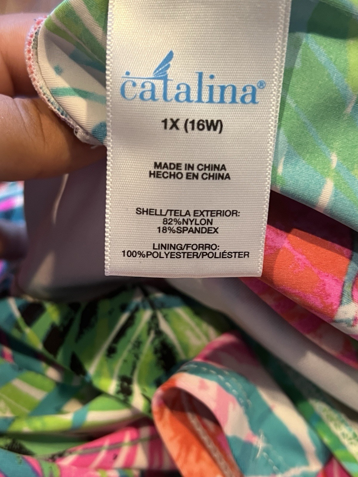 Women’s Multicolor Bathing suit Top From Catalina Size 1