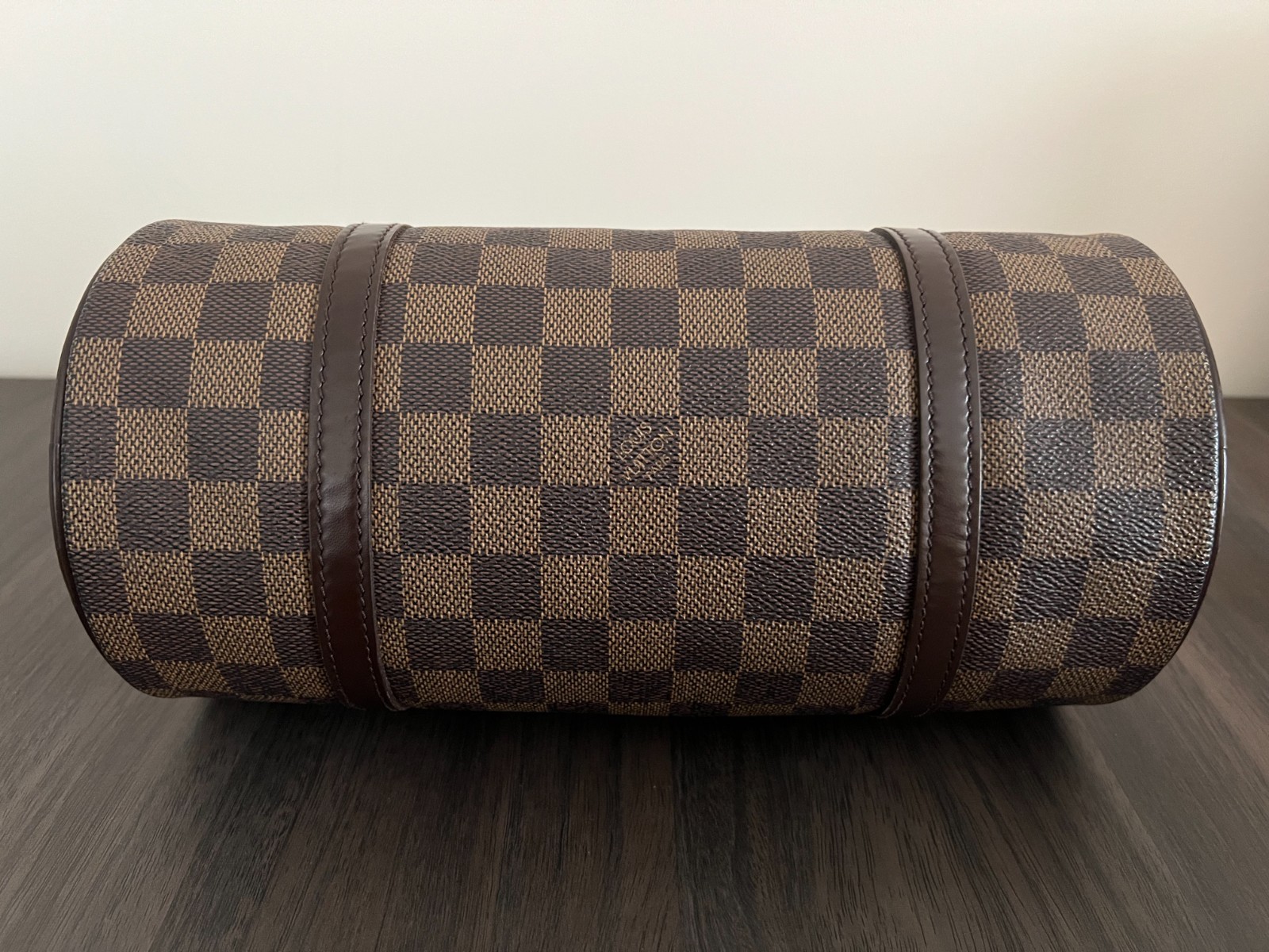 Authentic Louis Vuitton Damier Ebene Papillon 26 Handbag Brown