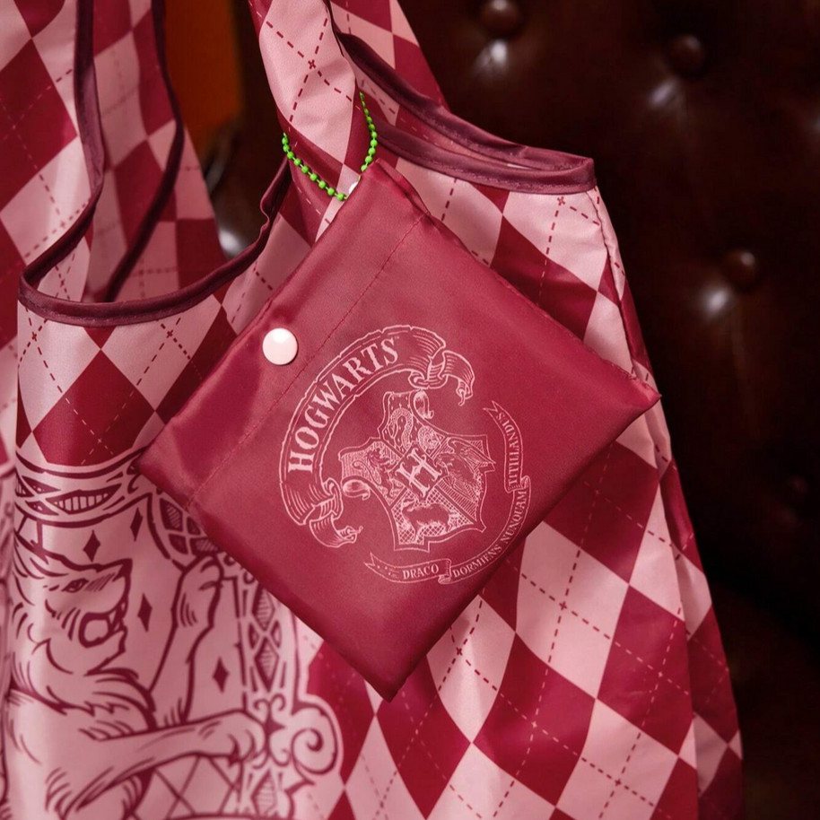 Harry Potter GRYFFINDOR Lightweight Over Night Shopping Beach Bag + Zipper Pouch