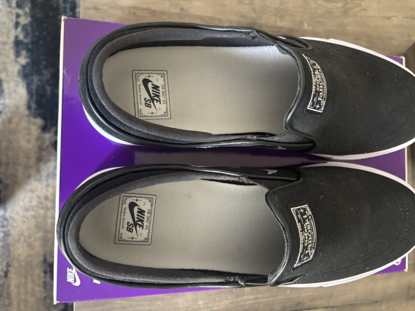 Size 12 – Nike SB Zoom Janoski+ Slip ‘Black White’ FN5893-001 Men’s Shoes NEW
