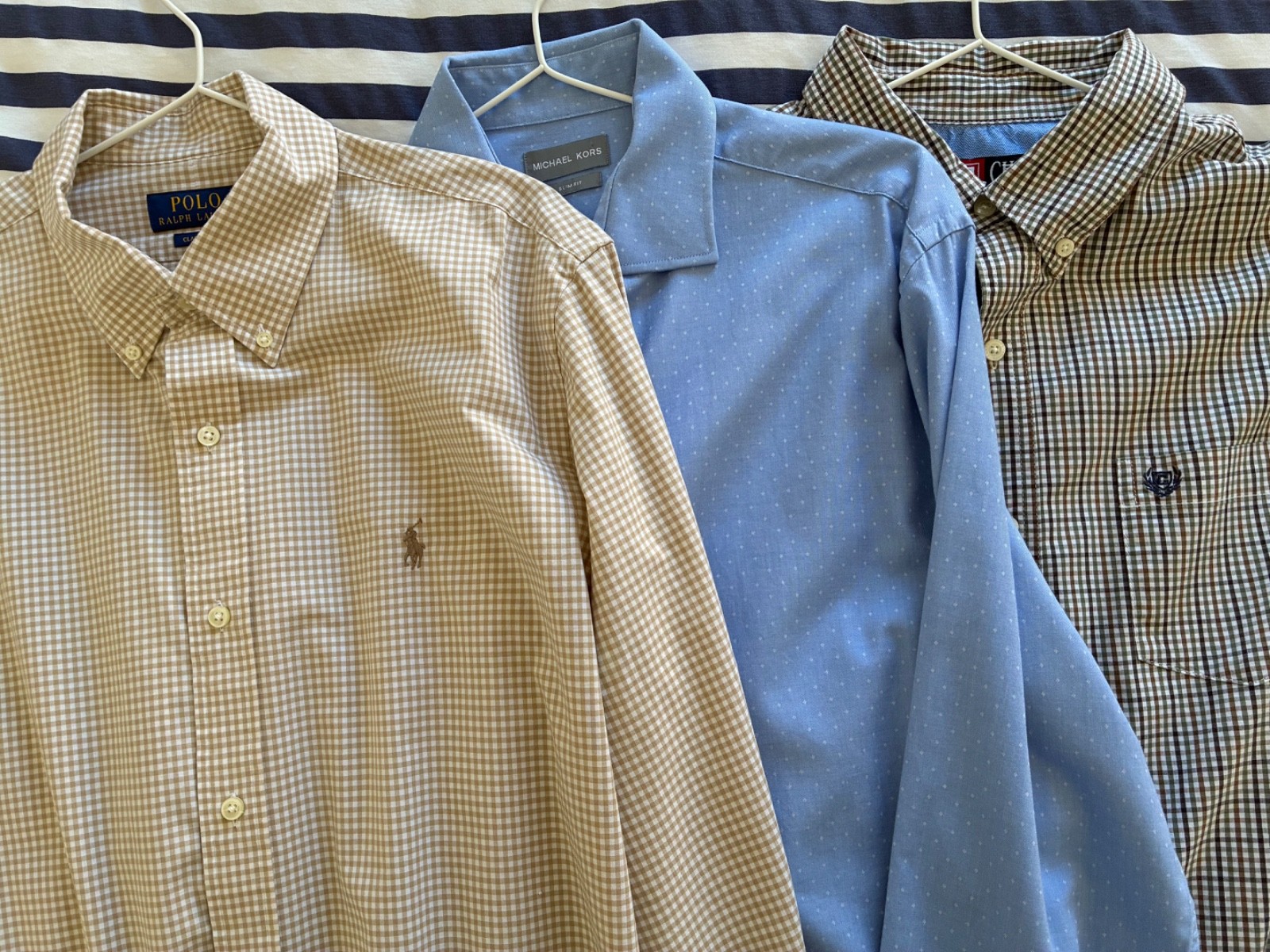 LOT of THREE (3) Casual/Dress Shirts – Ralph Lauren, Michael Kors, Chaps