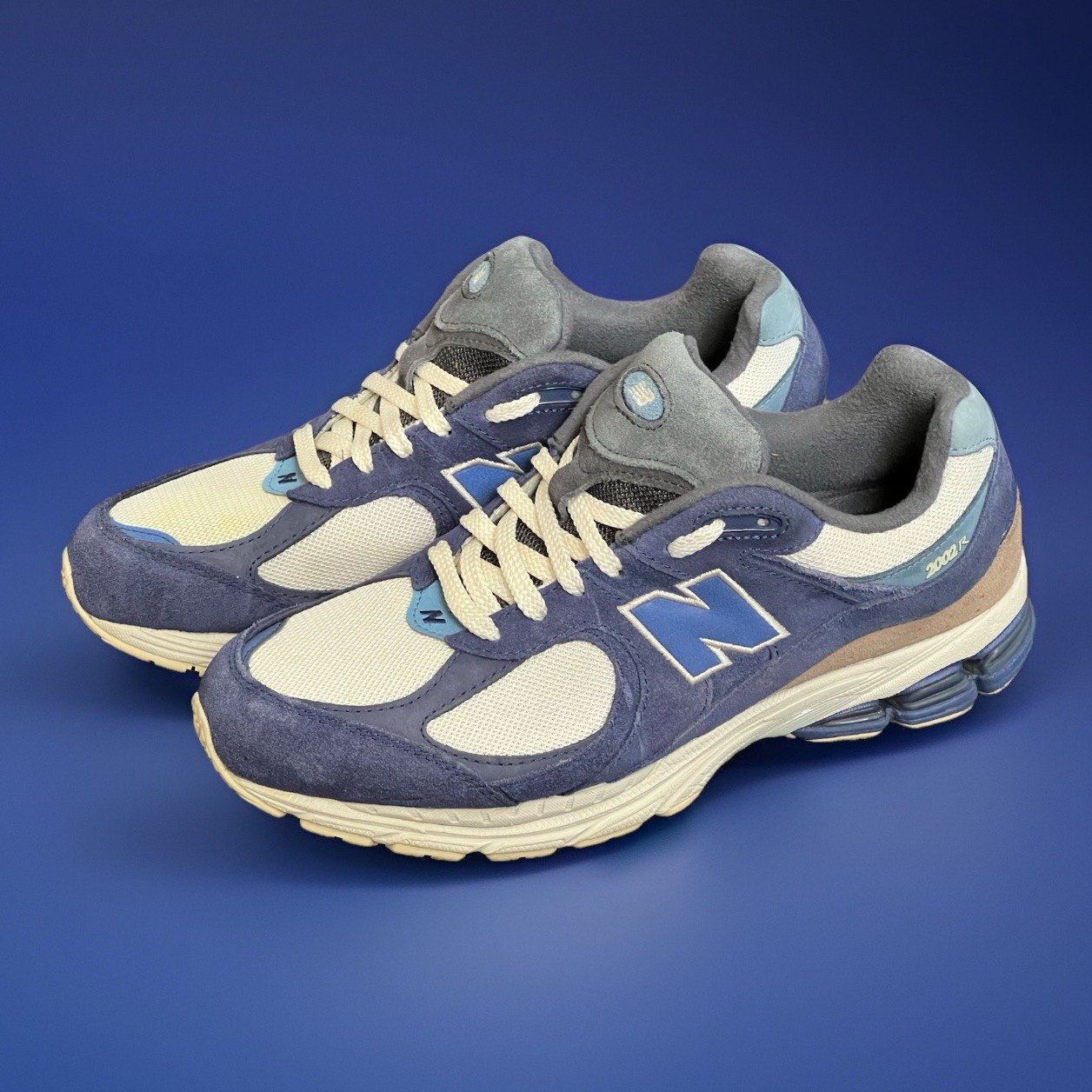 New Balance 2002R Night Tide Blue Team Cream (M2002RG) Suede Shoes Men’s 11.5