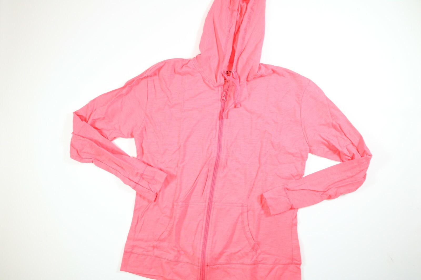 Womens Hanes Pink Full Zip Light Weight Hoodie NEW! NWT