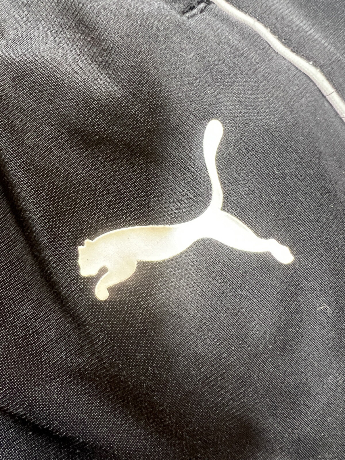 Puma Men’s Black Straight Leg Drawstring Smooth feel Sweat Pants Pockets Medium