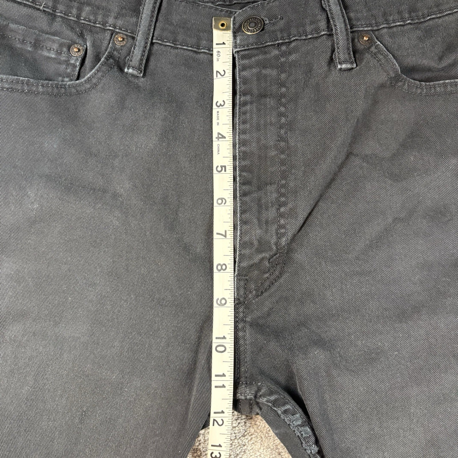 Levi’s 513 Jeans Mens 36×30 Slim Straight Black Dark Wash Denim Fit 36×29