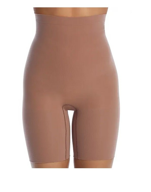 Spanx High-Waisted Power Shorts Tummy Control 2745 Cafe Au Lait Size S
