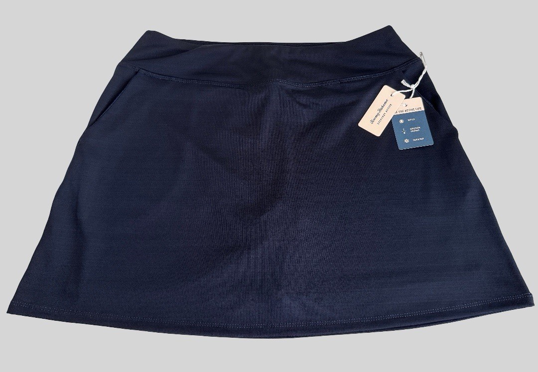 NWT Tommy Bahama Active Golf Tennis Skort Skirt XS S M L XL Navy Blue Pockets K4
