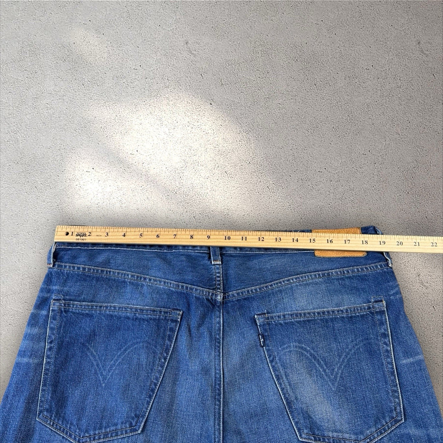 Levi’s Made & Crafted Shuttle Straight 38×33 Dark Wash Whisker Denim Jeans