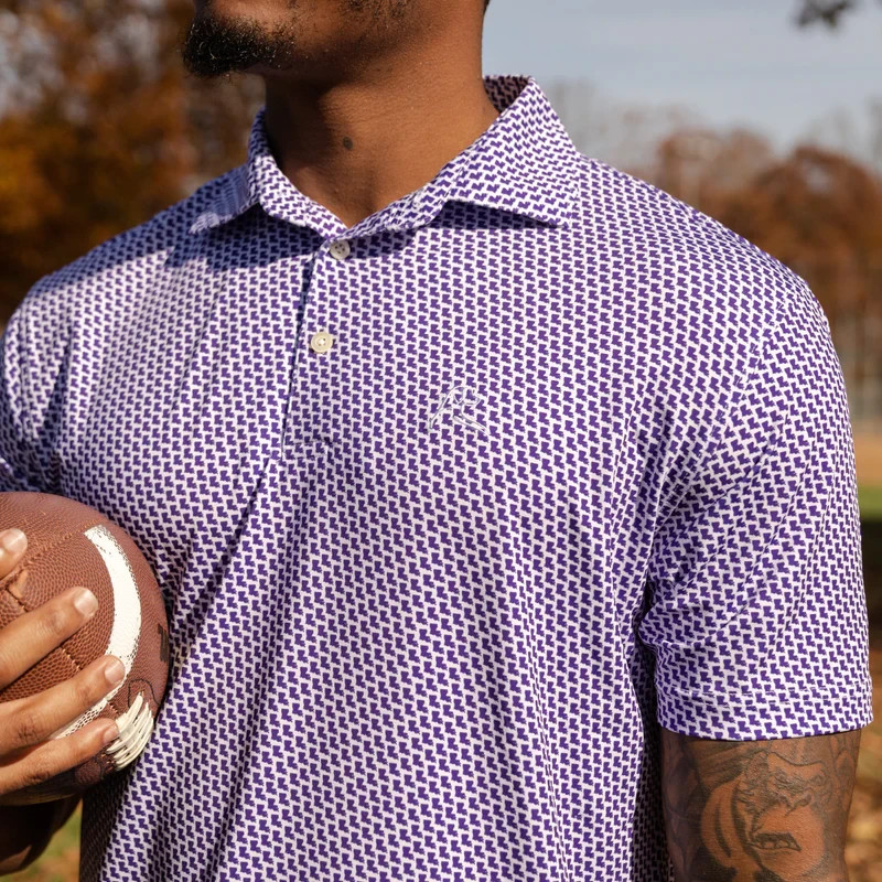 🚀 HOT SIZE M-3XL Rhoback Bayou Polo Louisiana Breathable Stay-Shape Collar 🐊