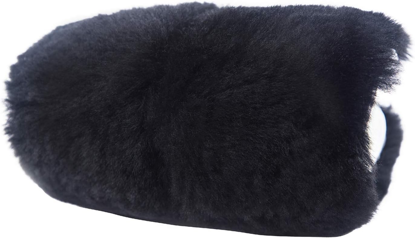 Sheepskin Insoles Black Wool Fur Fleece Inserts Cozy Fluffy Women’s Premium