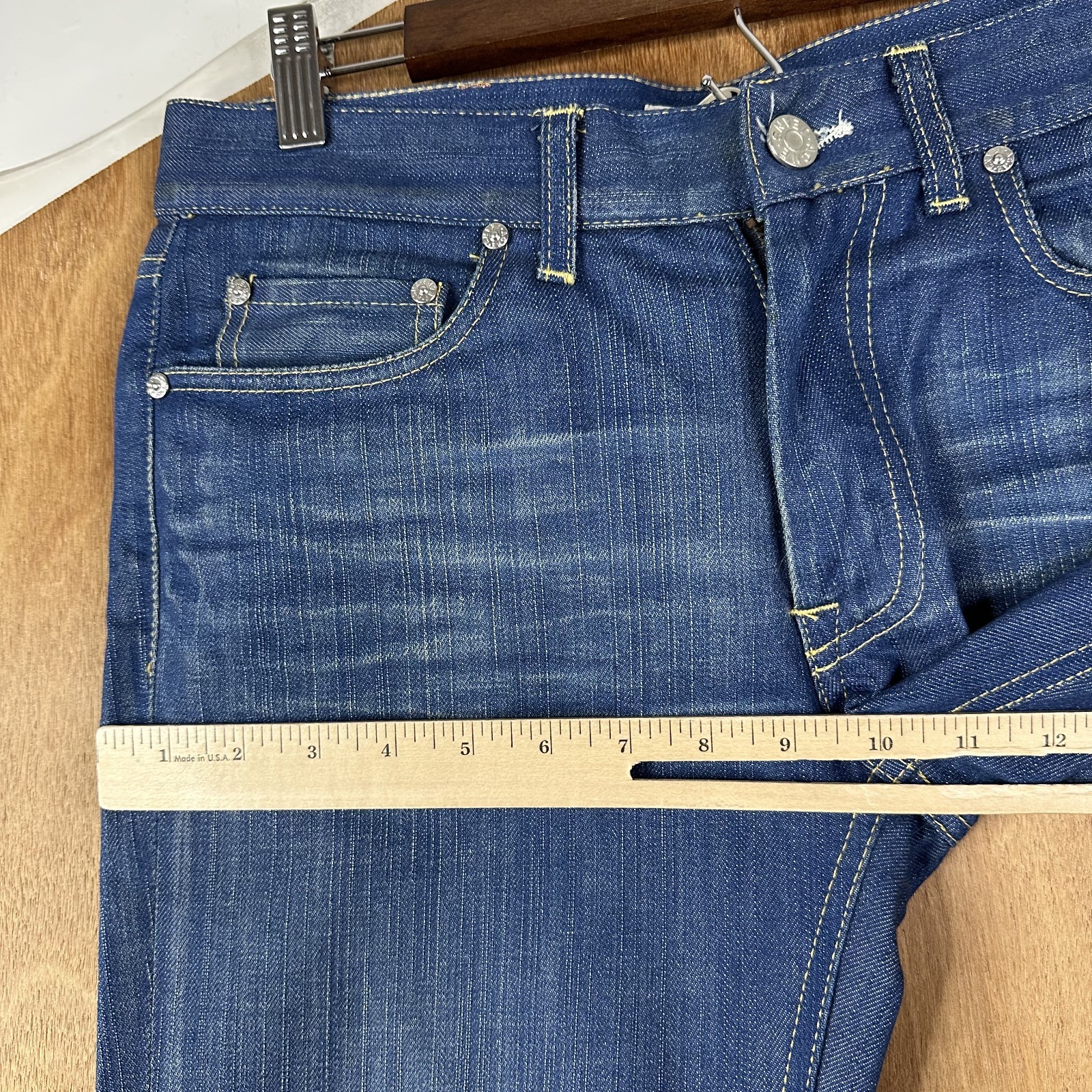 Acne Jeans Mens 30×32 Blue Medium Wash Straight Leg 100% Cotton Denim