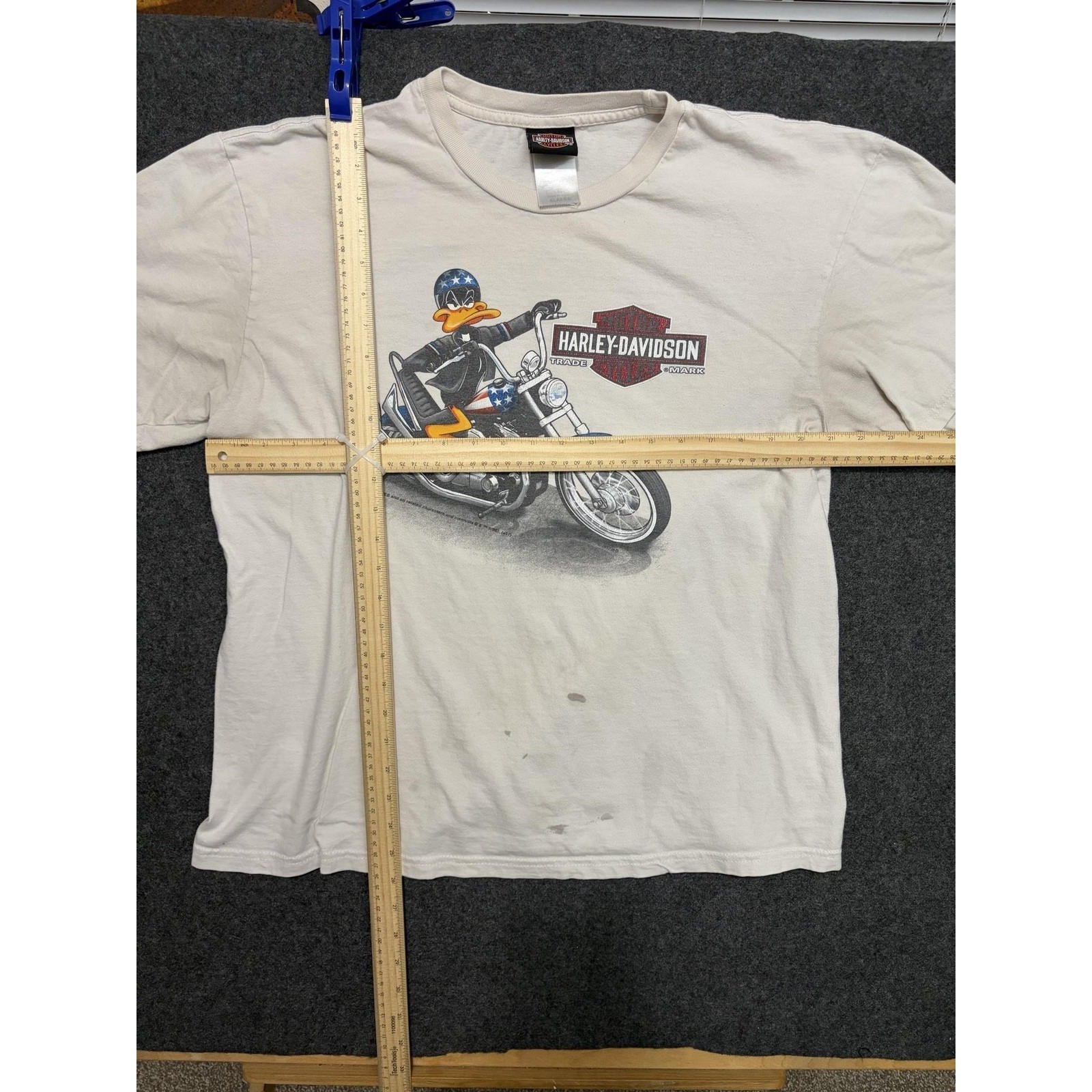 Harley Davidson Shirt XL Looney Tunes Daffy Duck Northshore Slidell Thrashed