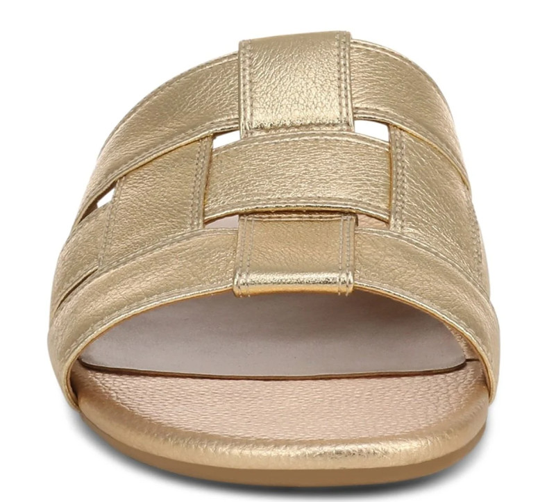 Vionic Glendora Slide Sandal Women’s Leather Orthotic Comfort Arch Support