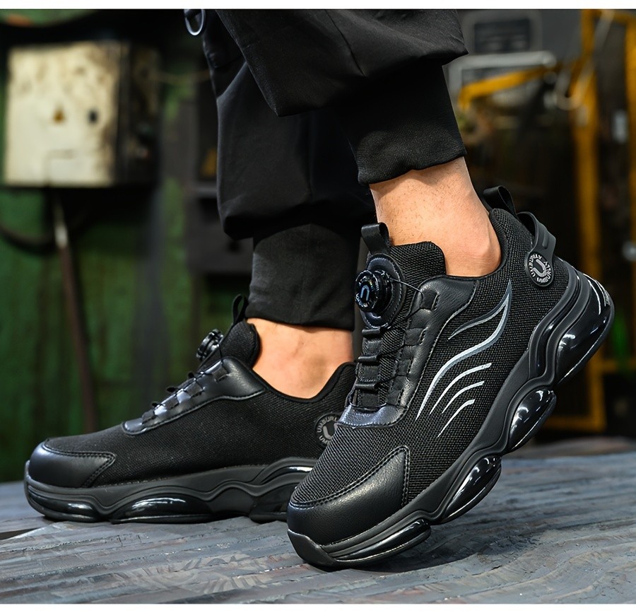 Work Safety Steel Toe Shoes Men Tennis Lightweight Sneakers Slip Indestructible