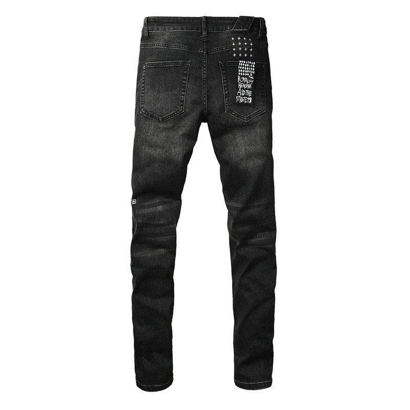ksubi jeans men Black ripped embroidered jeans 3052 size28to40