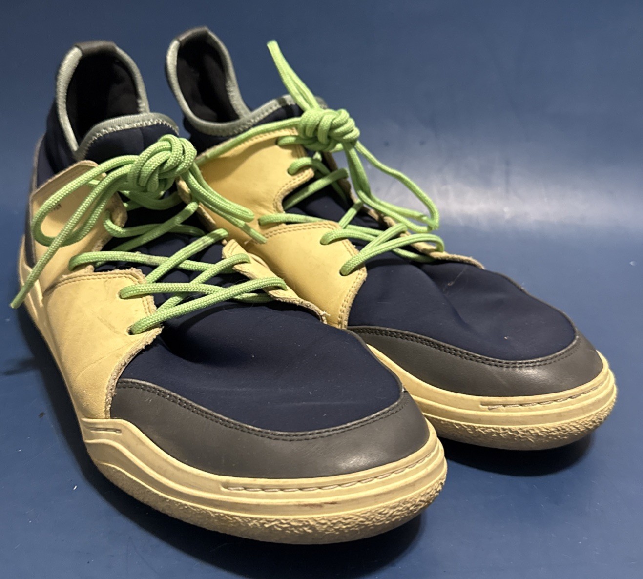 Lanvin Colorblock Neoprene Lace-Up Stretch Knit Sock Sneakers Size 8