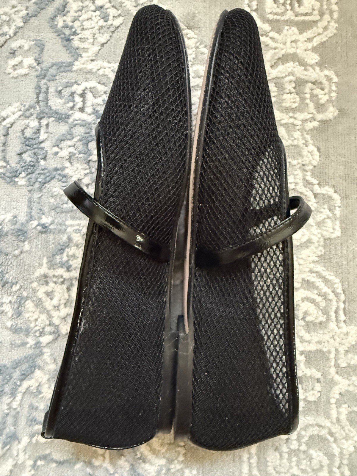 M.Gemi The Amiable Black Mesh And Leather Mary Jane Sz 8