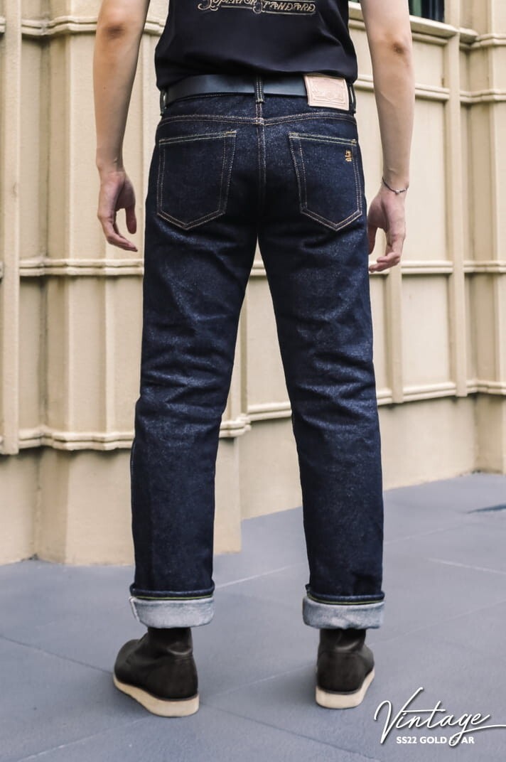 Simple&Raw GoldStar 25oz Red Selvedge Denim Men’s Jeans Slim Straight Fit