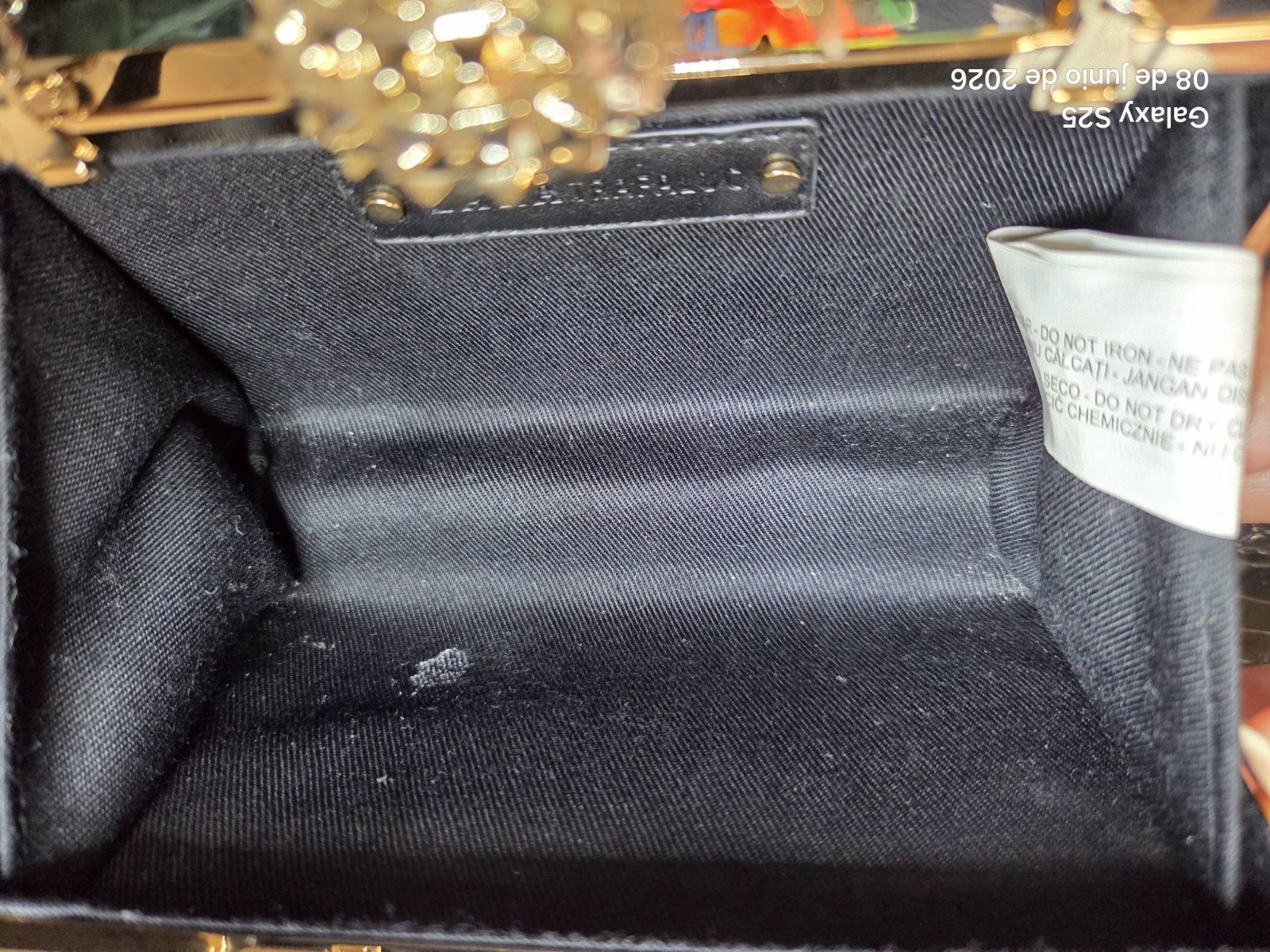 Zara Trafaluc Green Croc-Effect Box Clutch Gold Pineapple Clasp Chain