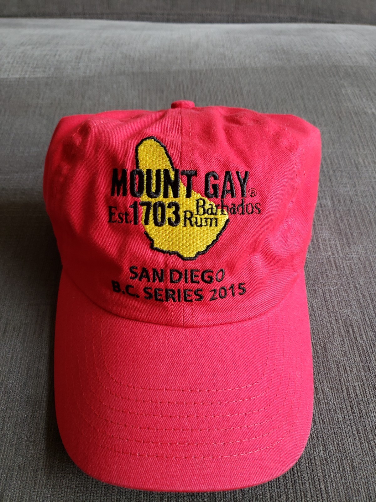 Mount Gay Barbados Rum Strapback Hat Cap San Diego B.C. Series 2015