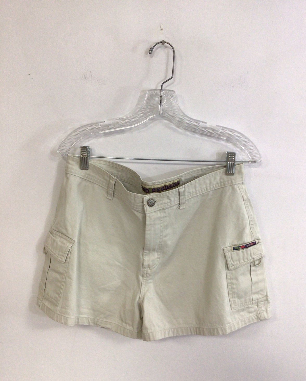 Vintage No Excuses Khaki Cargo Shorts Y2K Womens 13/14