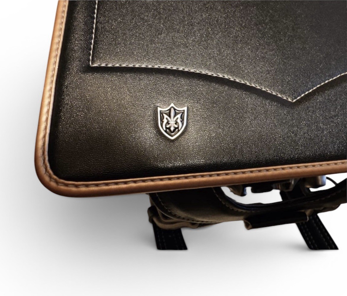Randoseru Manyu Kaban Leather Black&Gold : School Bag Japan Adult or Kids