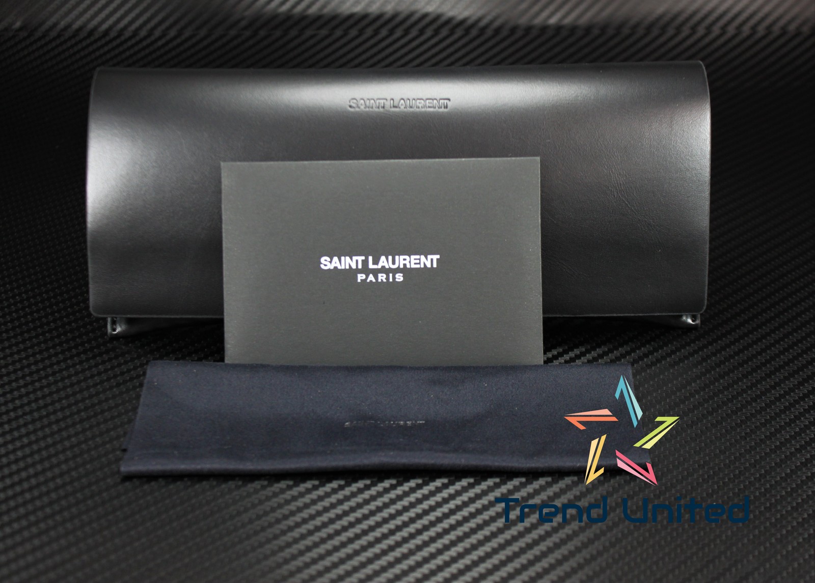 SAINT LAURENT SL 572 001 Rectangular Black Crystal Grey 50 mm Unisex Sunglasses