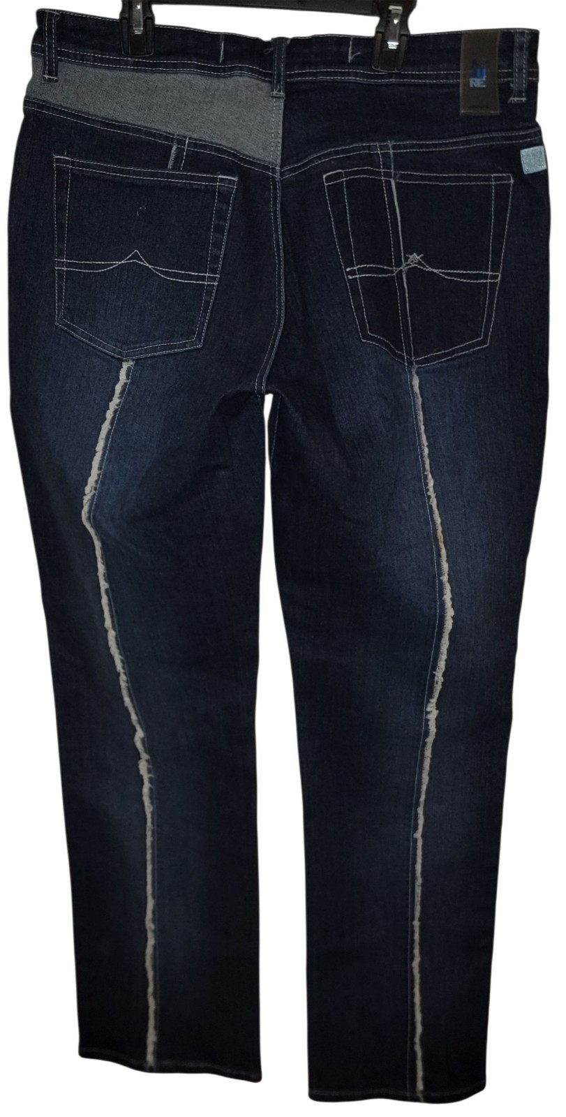 Y2k Assure Denim Sz 36 Mens Blue Dark Wash Wide Leg 90s Grunge Hip Hop Jeans