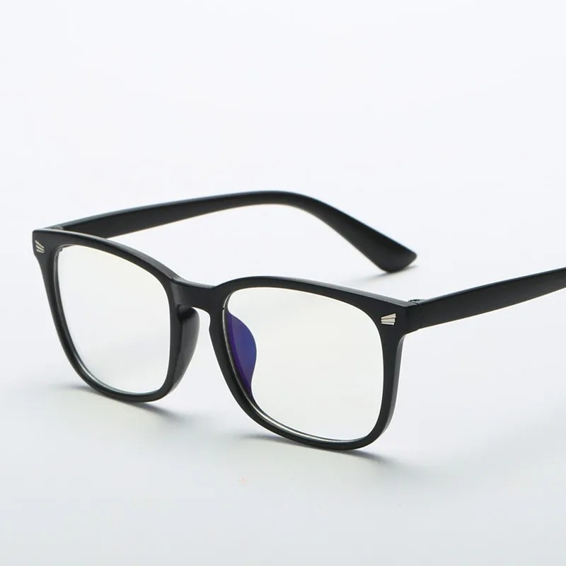 New Clear Lens Glasses Rectangular Frame Spring Hinge Fake Eyewear UV 100%