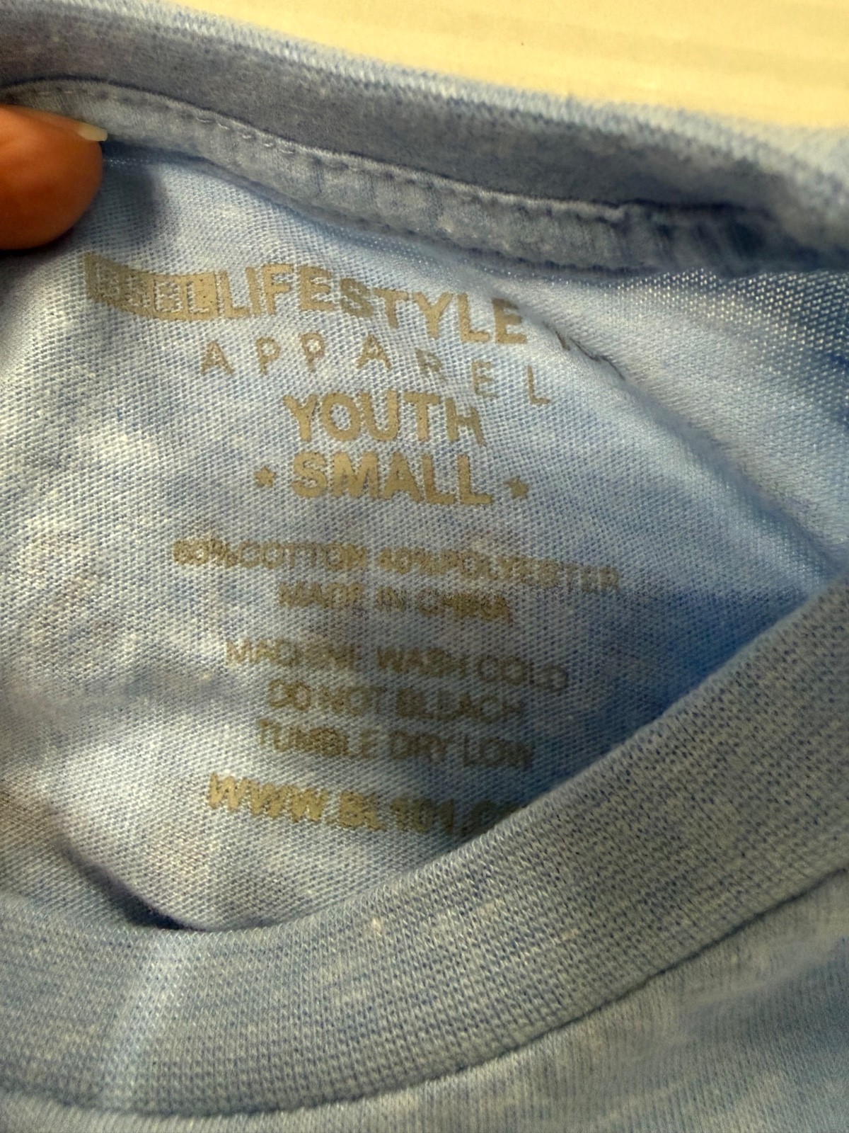 NWOT Baseball Lifestyle 101 Youth Small T-shirt short sleeve blue cotton candy