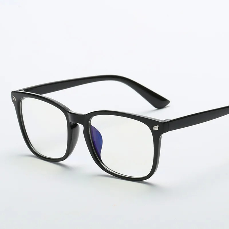 New Clear Lens Glasses Rectangular Frame Spring Hinge Fake Eyewear UV 100%