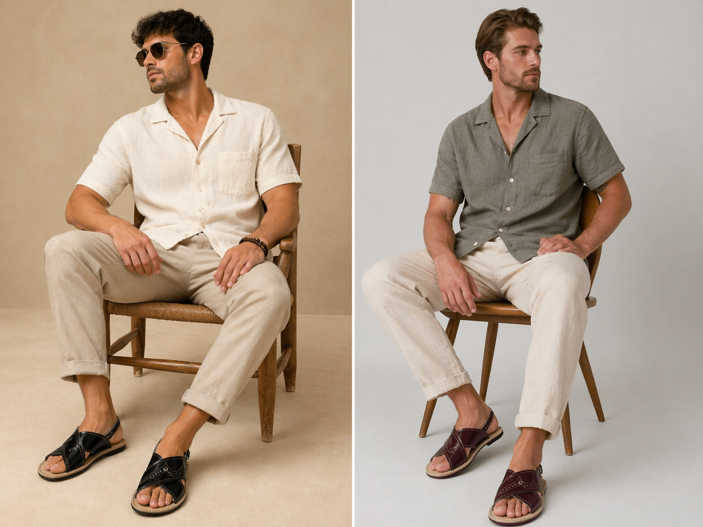 Genuine Leather Men’s Sandals – Authentic Mexican Craftsmanship – Buckle Closure