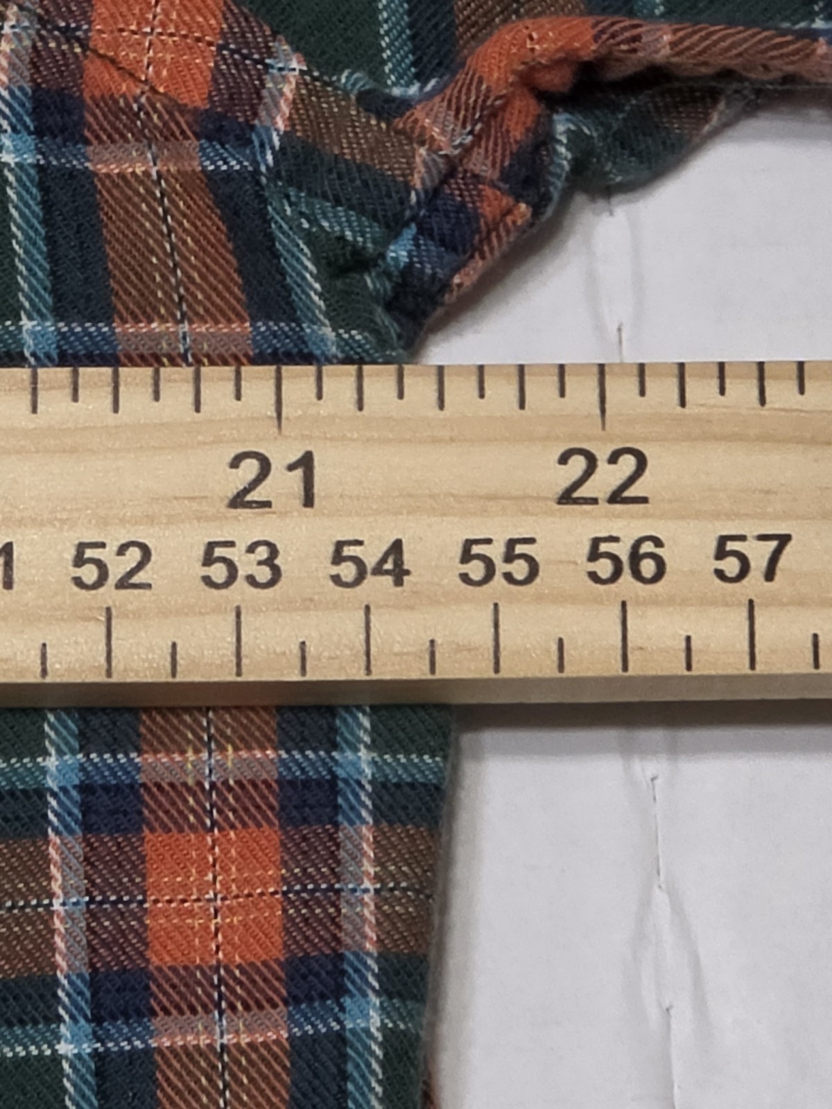 Men’s Extra Large XL Button Down Long Sleeve Shirt WeSC Orange Green Plaid