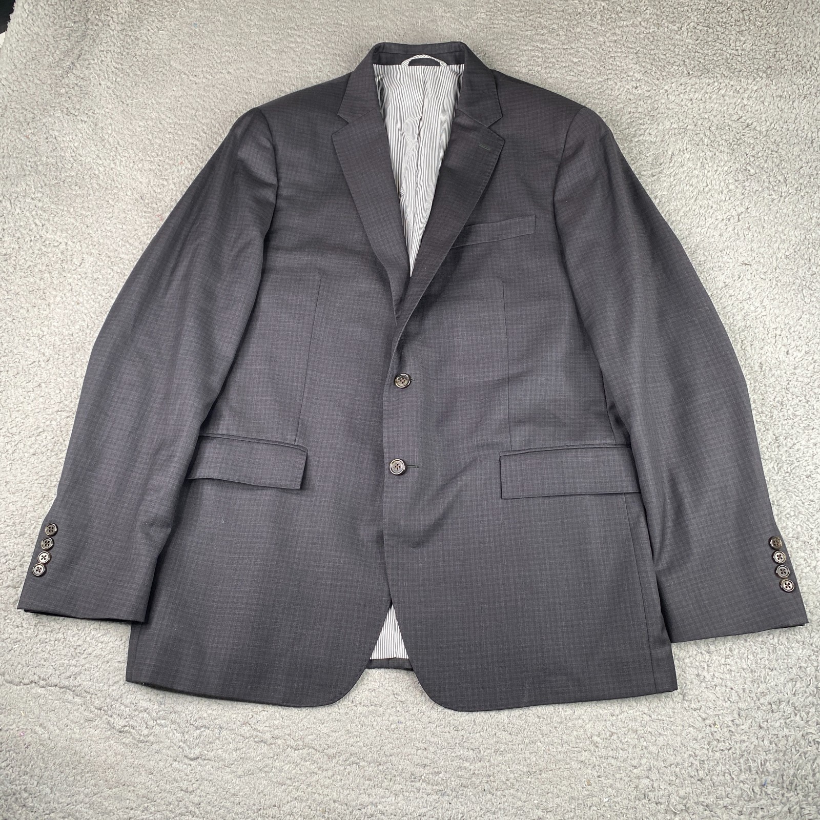 Todd Snyder Blazer Mens 44L Gray Plaid 100% Wool Mayfair Slim Fit Sport Coat