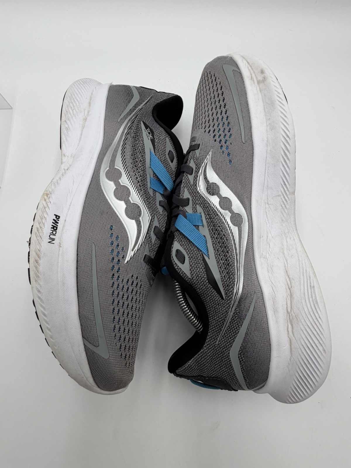 Saucony Ride 15 Men’s Size 11 Running Grey Blue Running Shoes