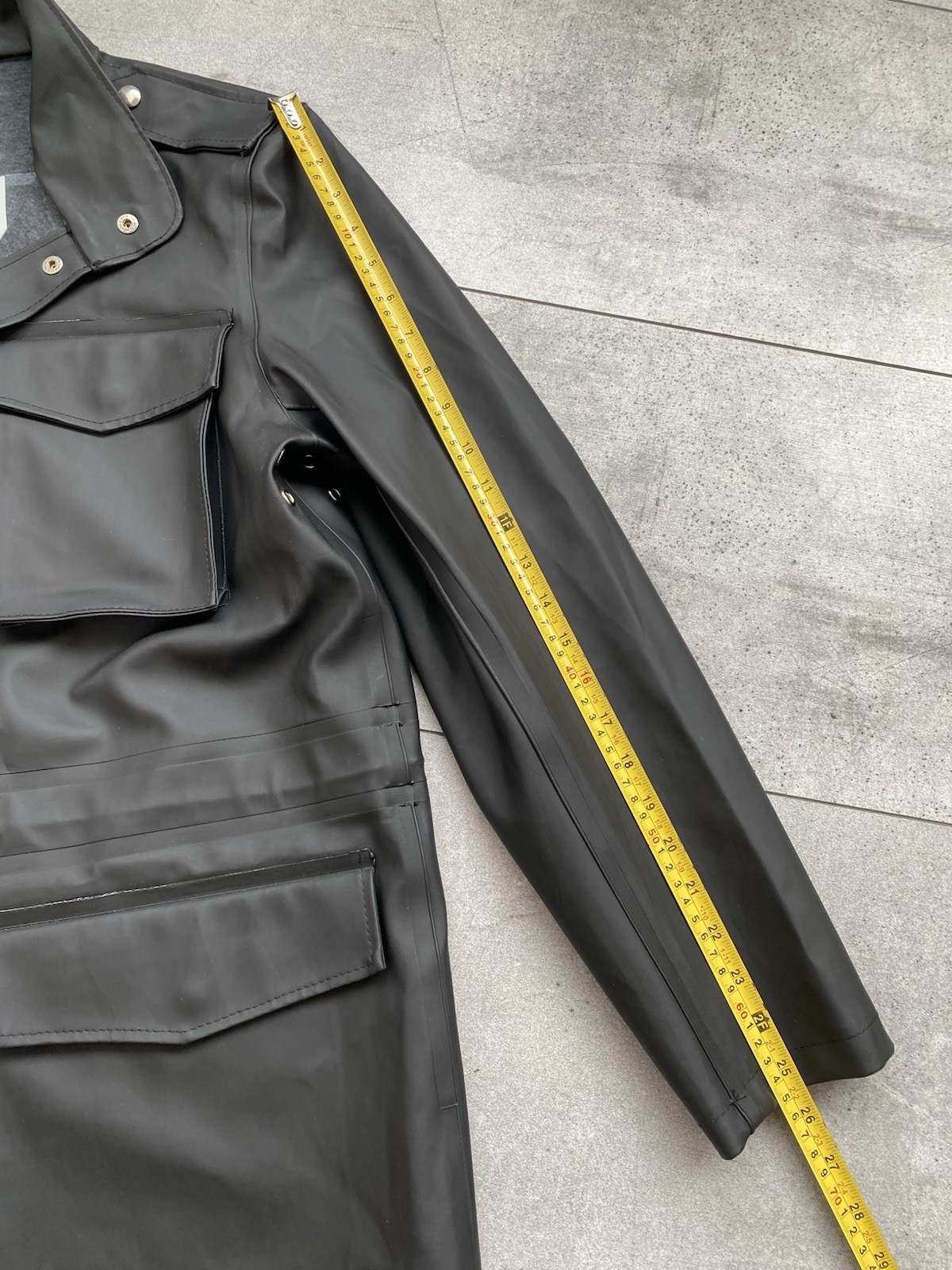 STUTTERHEIM Stockholm Men’s M-65 Rain Coat Black Jacket Size M