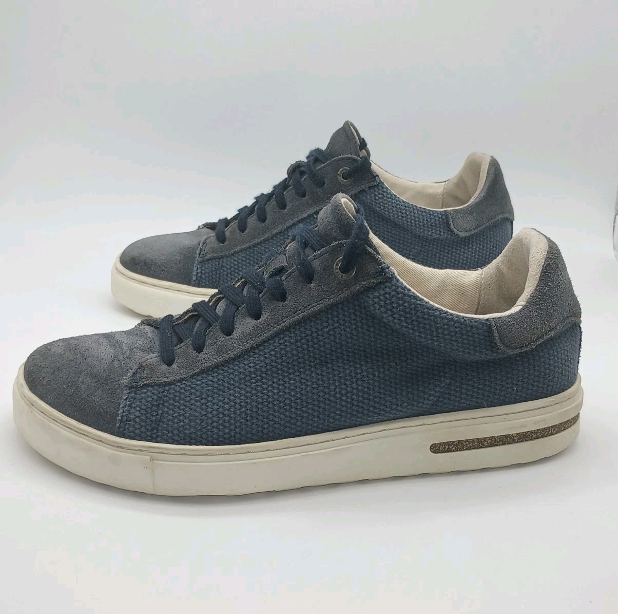 Birkenstock Bend Low Canvas Suede Sneakers W 9 M 7 EU 40 Blue READ