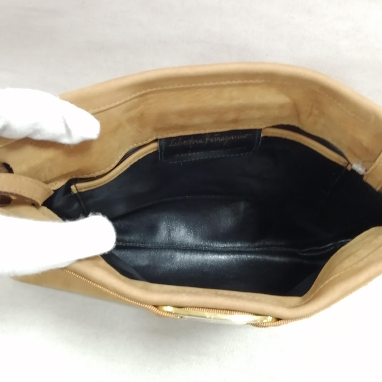 Salvatore Ferragamo Brown Shoulder Bag 10.6 inch