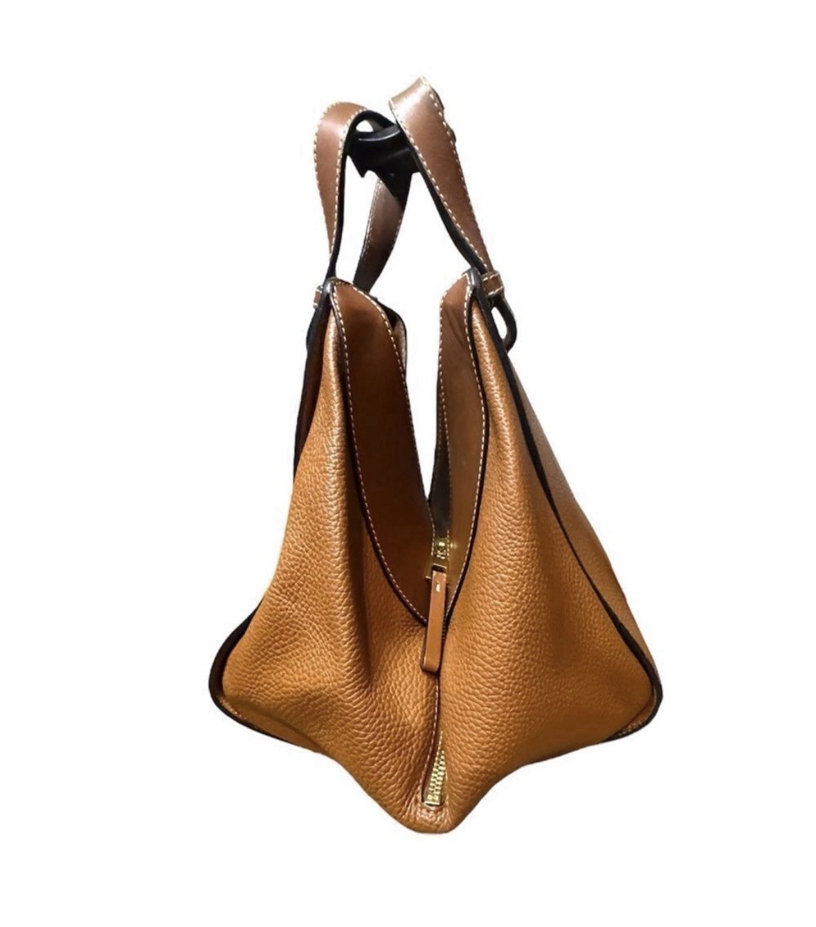 Loewe Two Tone Brown Mini Hammock Bag Auth Convertible 2way Carry