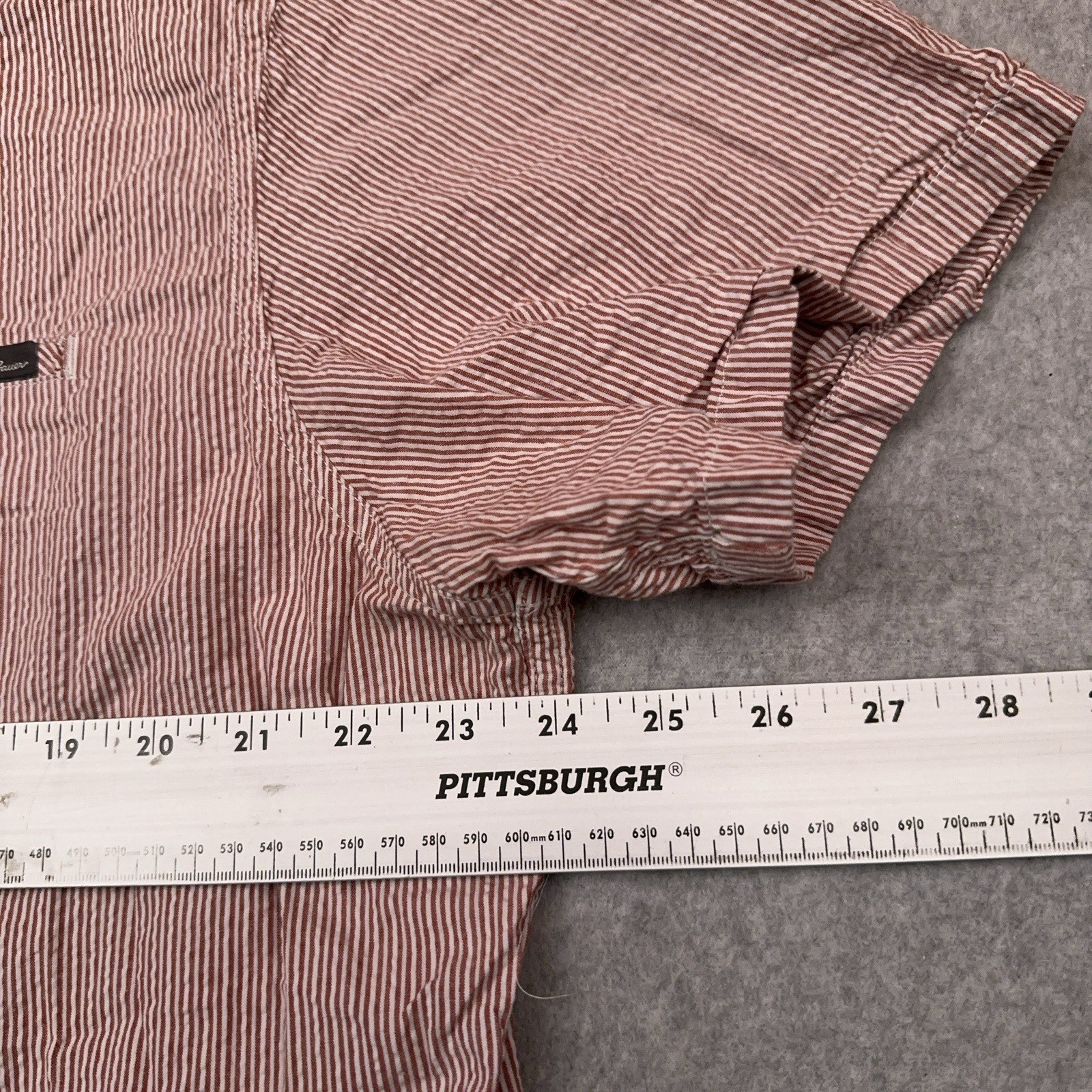 Eddie Bauer Seersucker Button Shirt Men’s XL Classic Fit Pinstripe 100% Cotton