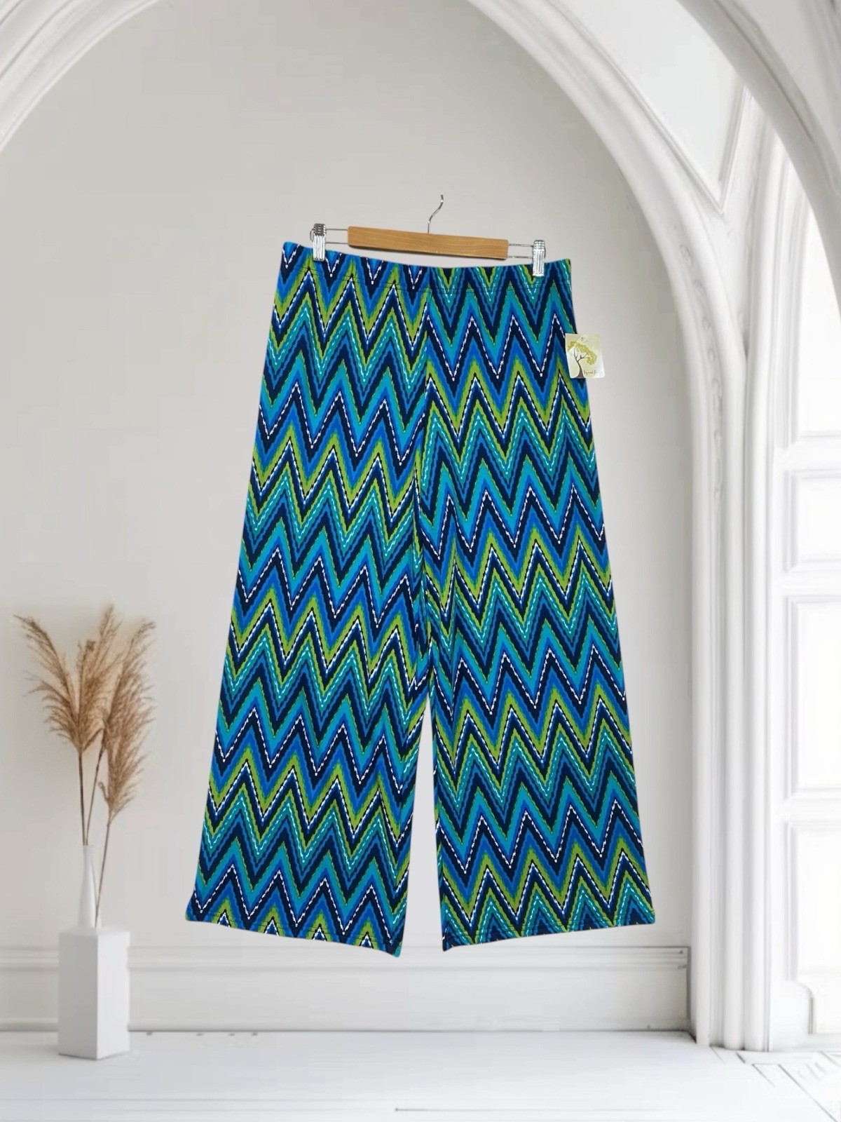 Fig And Flower Womens Wide Leg Pants Size Large Pull On Stretch Boho Chic NWT