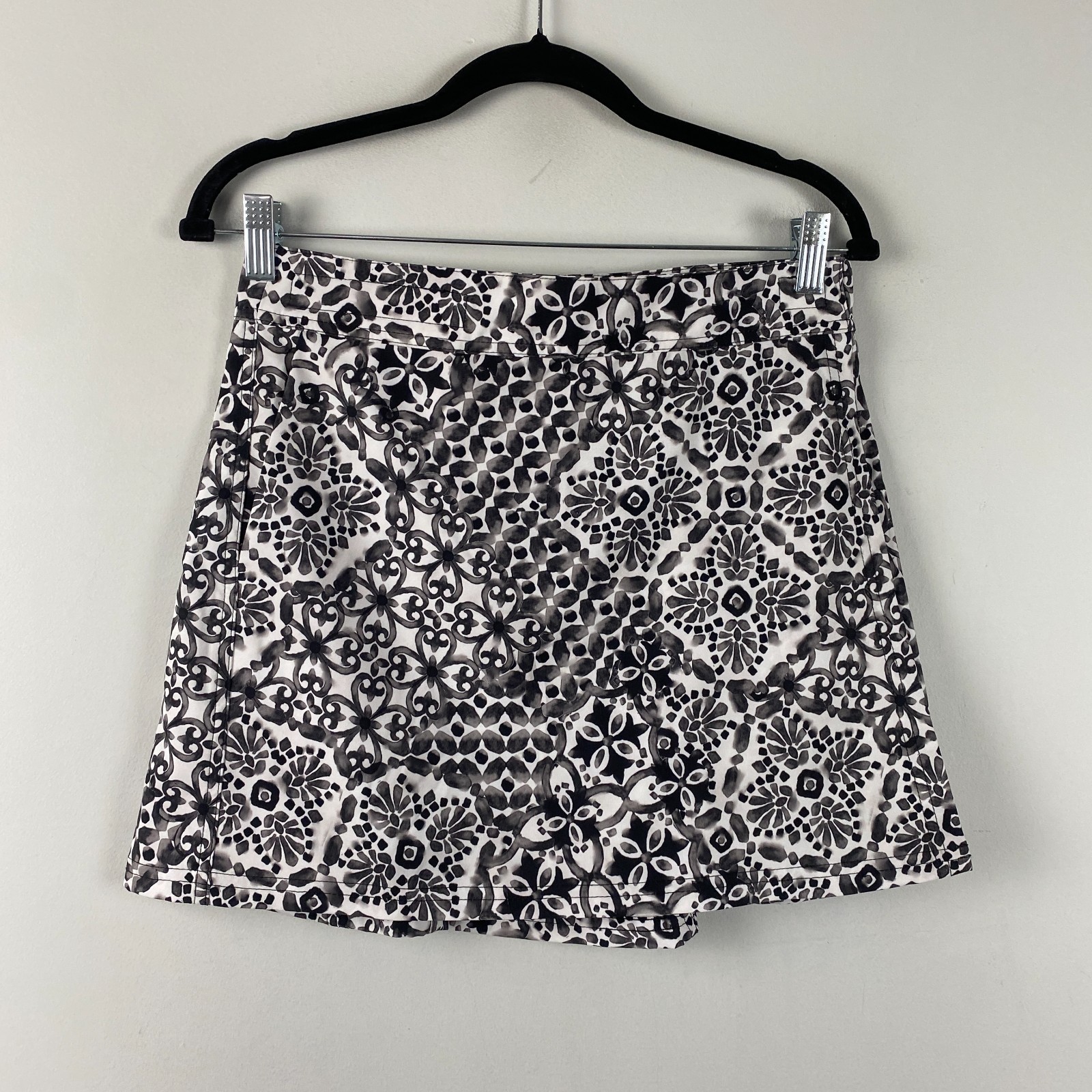 Ripskirt Wrap Skirt Length 1 Black White Mosaic Size Small