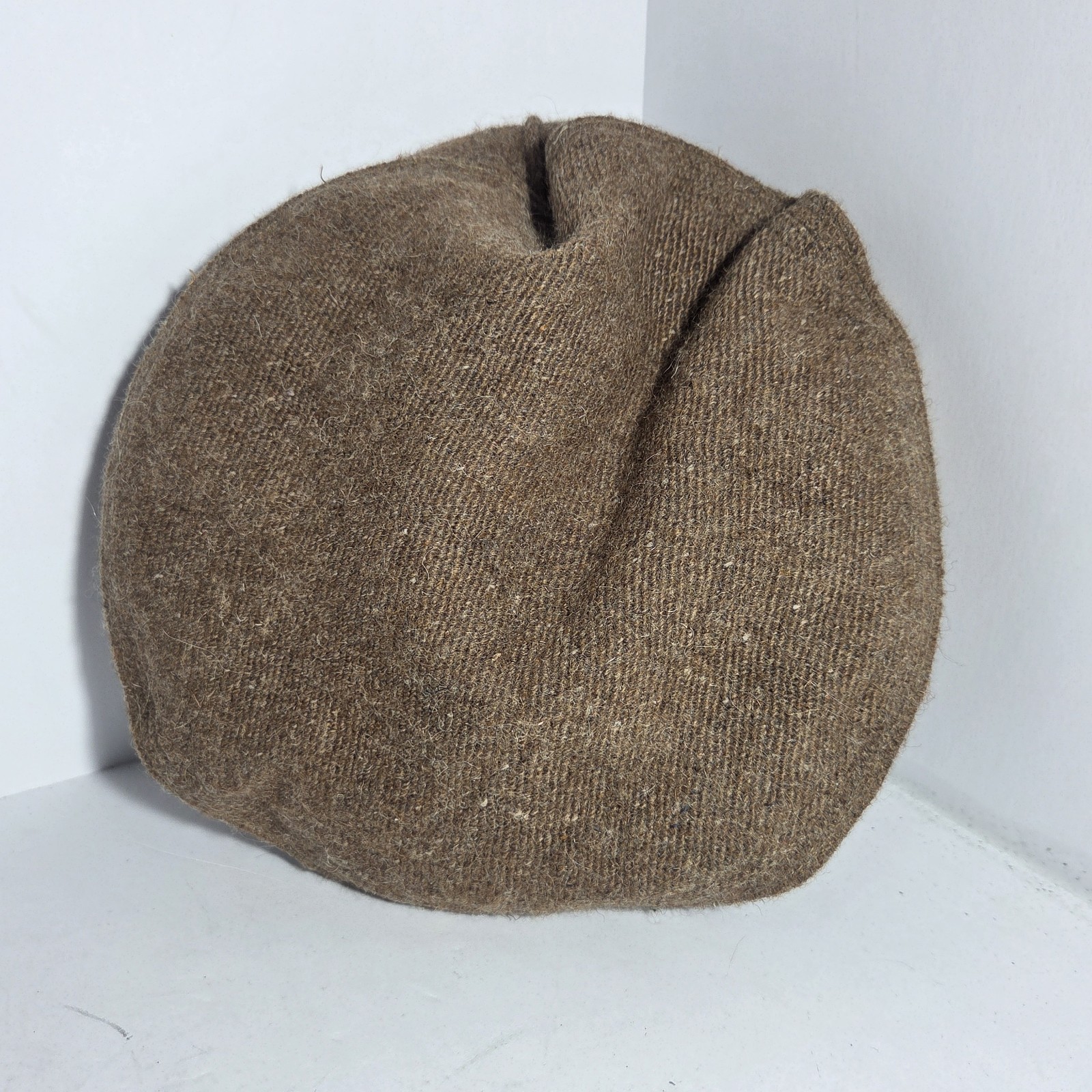 Vintage Pakol Hat Handmade Wool Pashtun Afghan Chitrali Cap Brown
